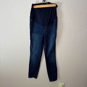 Madewell Maternity Over the Belly Skinny Jeans Dark Wash Size 28 Stretch Whisker
